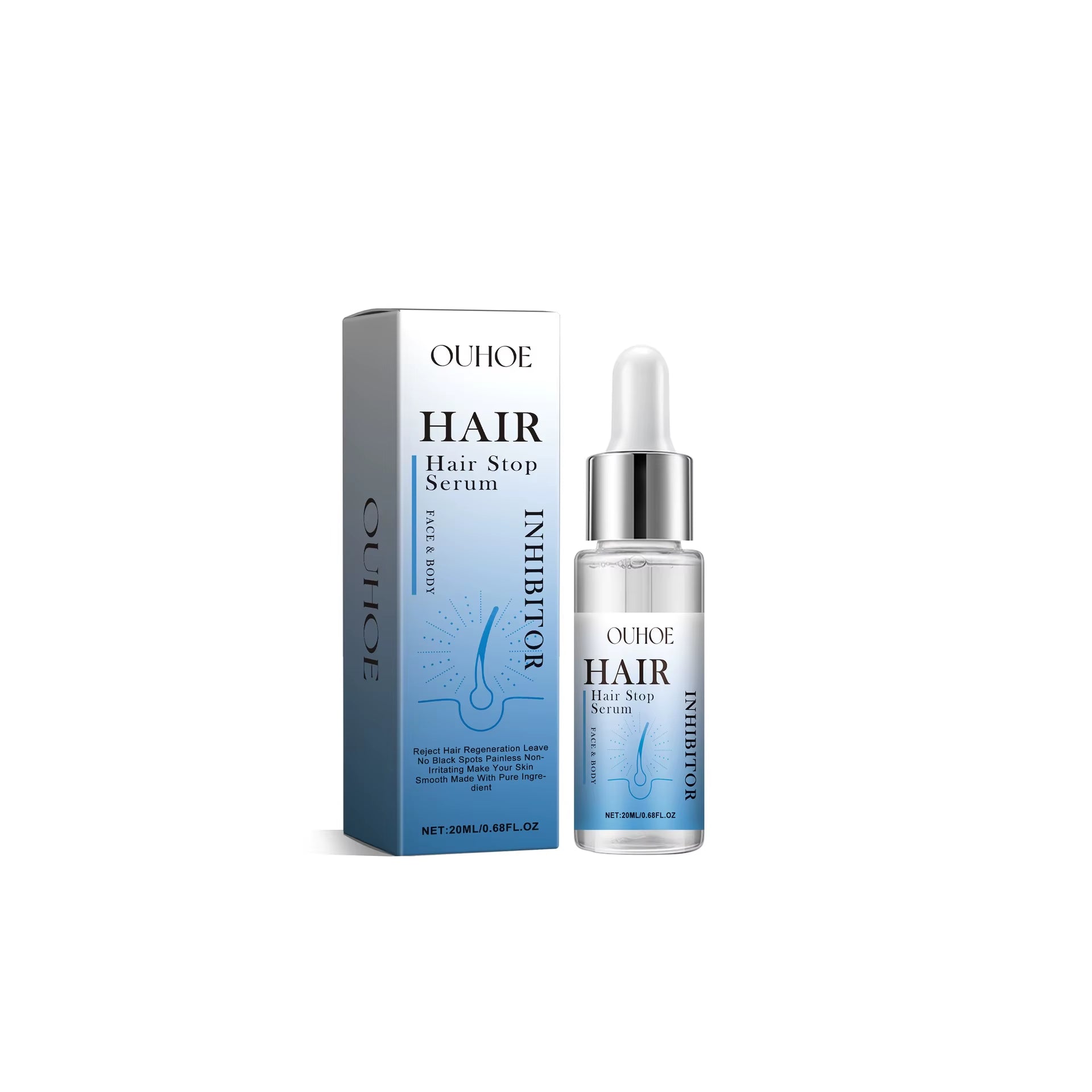Permanent Hair Inhibiting Serum Stop Hair Growth Body Underarm Legs Arm Moisturize Wh-Itening Powerful Painless Depilatory Serum