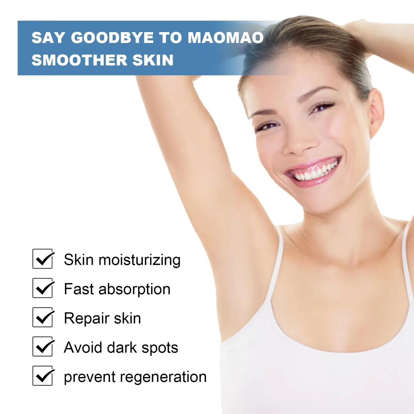 Permanent Hair Inhibiting Serum Stop Hair Growth Body Underarm Legs Arm Moisturize Wh-Itening Powerful Painless Depilatory Serum
