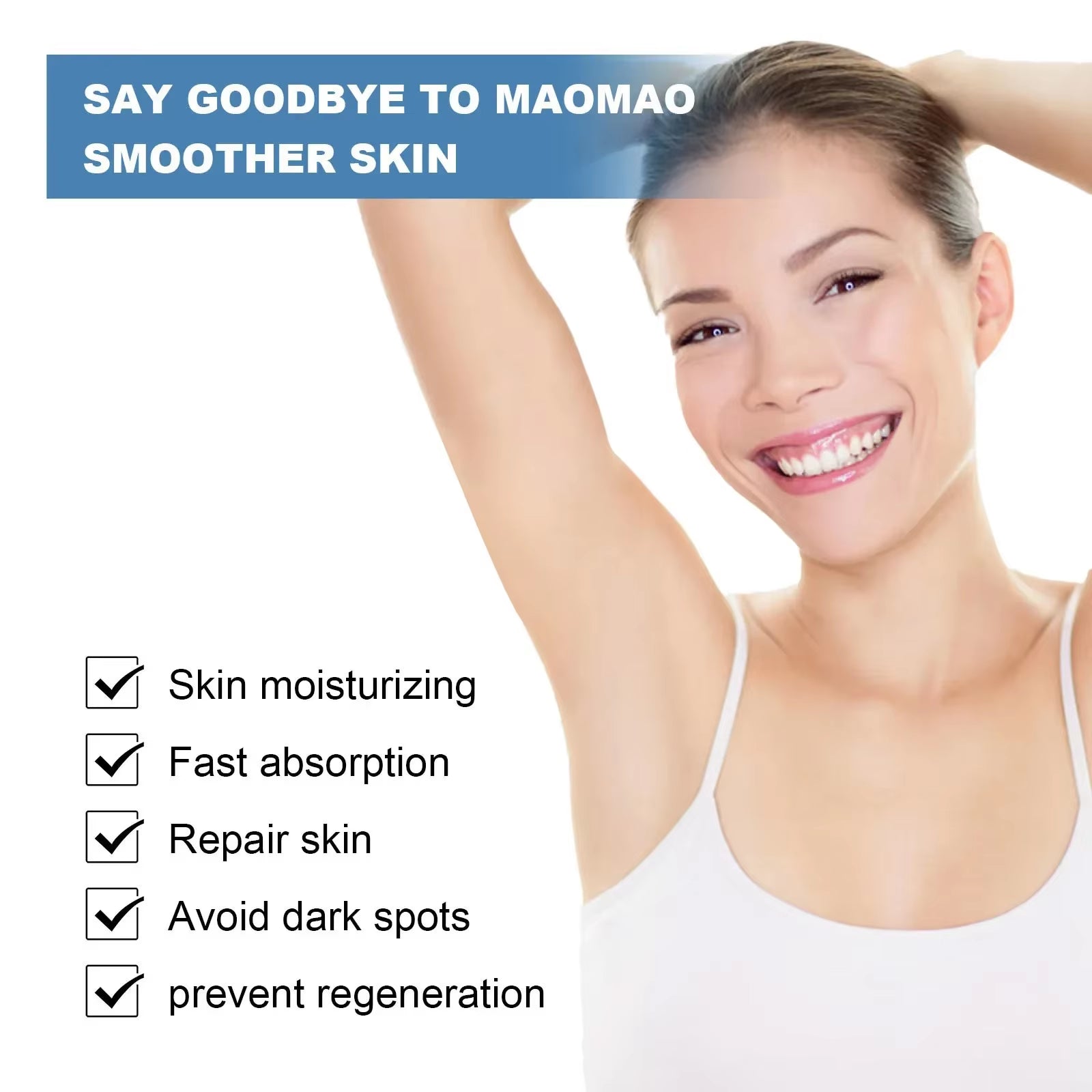 Permanent Hair Inhibiting Serum Stop Hair Growth Body Underarm Legs Arm Moisturize Wh-Itening Powerful Painless Depilatory Serum