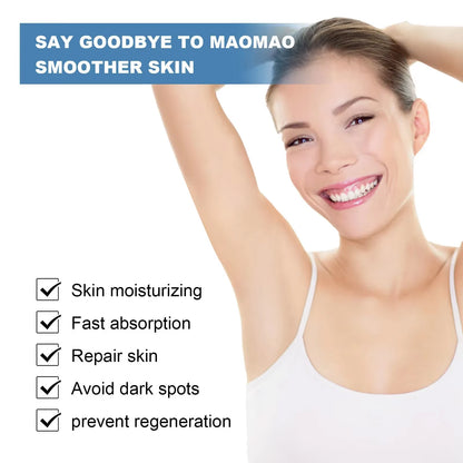 Permanent Hair Inhibiting Serum Stop Hair Growth Body Underarm Legs Arm Moisturize Wh-Itening Powerful Painless Depilatory Serum
