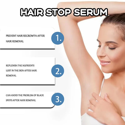 Permanent Hair Inhibiting Serum Stop Hair Growth Body Underarm Legs Arm Moisturize Wh-Itening Powerful Painless Depilatory Serum